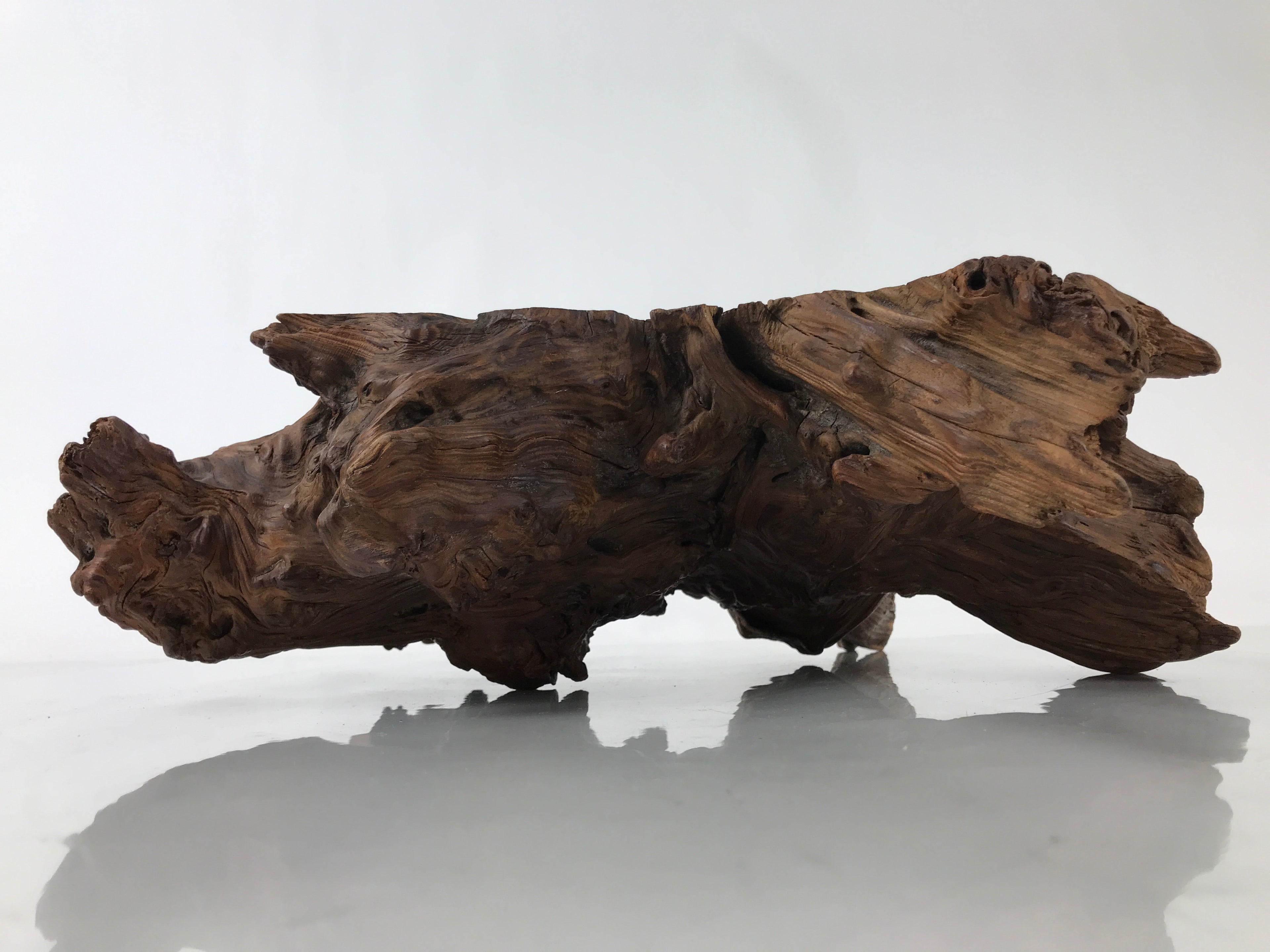 Japanese Wooden Flower Vase Stand Vtg Unique Kadai Board Ikebana Bonsai WT551