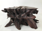 Japanese Wooden Flower Vase Stand Vtg Unique Kadai Board Ikebana Bonsai WT552