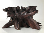 Japanese Wooden Flower Vase Stand Vtg Unique Kadai Board Ikebana Bonsai WT552