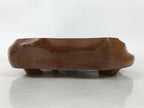 Japanese Wooden Flower Vase Stand Vtg Unique Kadai Board Ikebana Bonsai WT554