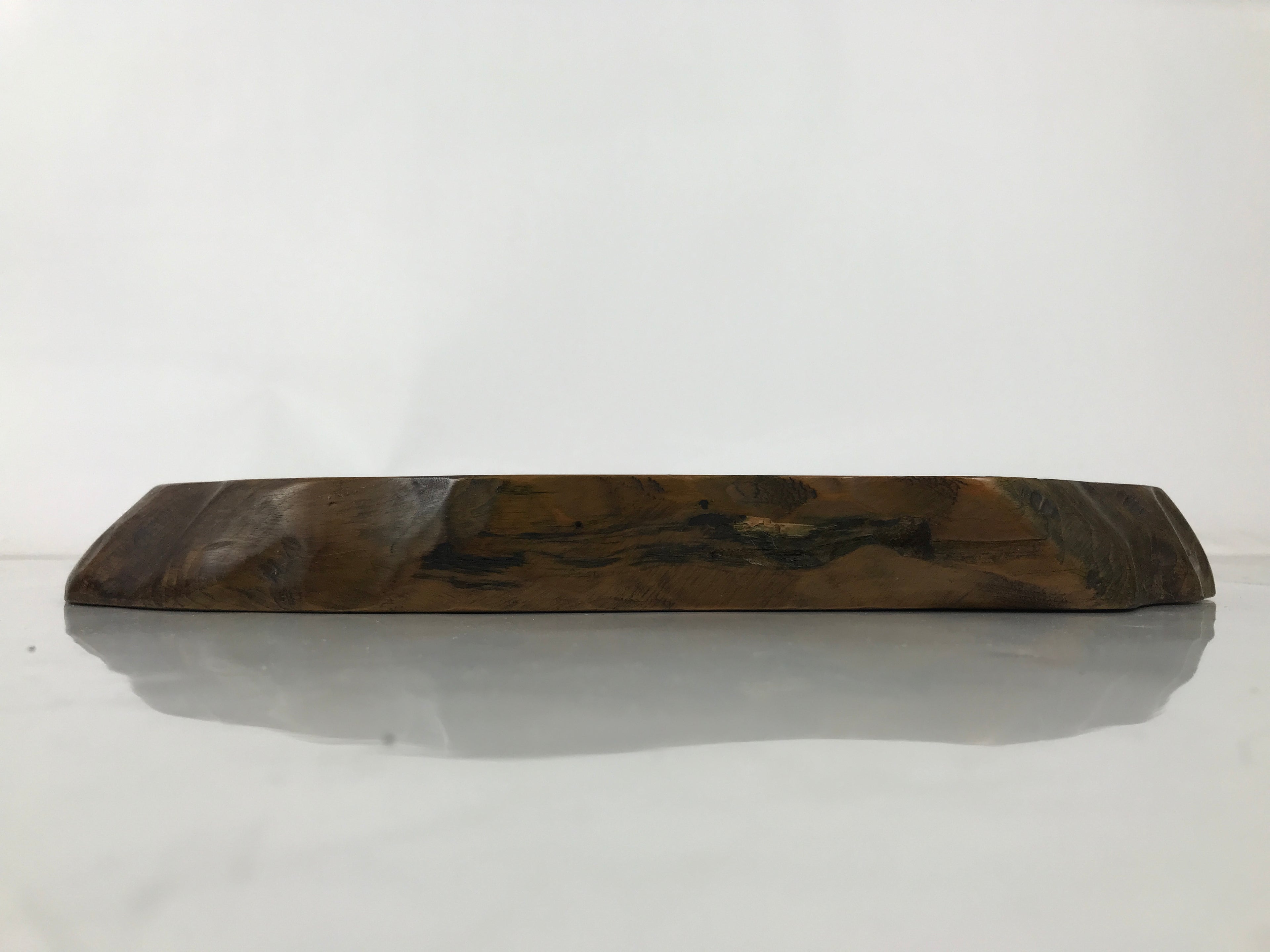Japanese Wooden Flower Vase Stand Vtg Unique Kadai Board Ikebana Bonsai WT559