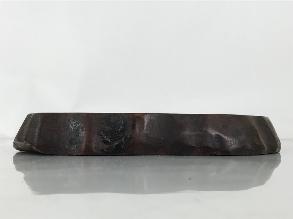 Japanese Wooden Flower Vase Stand Vtg Unique Kadai Board Ikebana Bonsai WT559