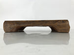 Japanese Wooden Flower Vase Stand Vtg Unique Kadai Board Ikebana Bonsai WT568