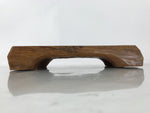 Japanese Wooden Flower Vase Stand Vtg Unique Kadai Board Ikebana Bonsai WT568