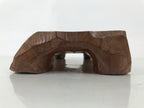 Japanese Wooden Flower Vase Stand Vtg Unique Kadai Board Ikebana Bonsai WT568