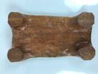 Japanese Wooden Flower Vase Stand Vtg Unique Kadai Board Ikebana Bonsai WT568