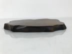 Japanese Wooden Flower Vase Stand Vtg Unique Kadai Board Ikebana Bonsai WT573