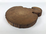 Japanese Wooden Flower Vase Stand Vtg Unique Kadai Board Ikebana Bonsai WT598