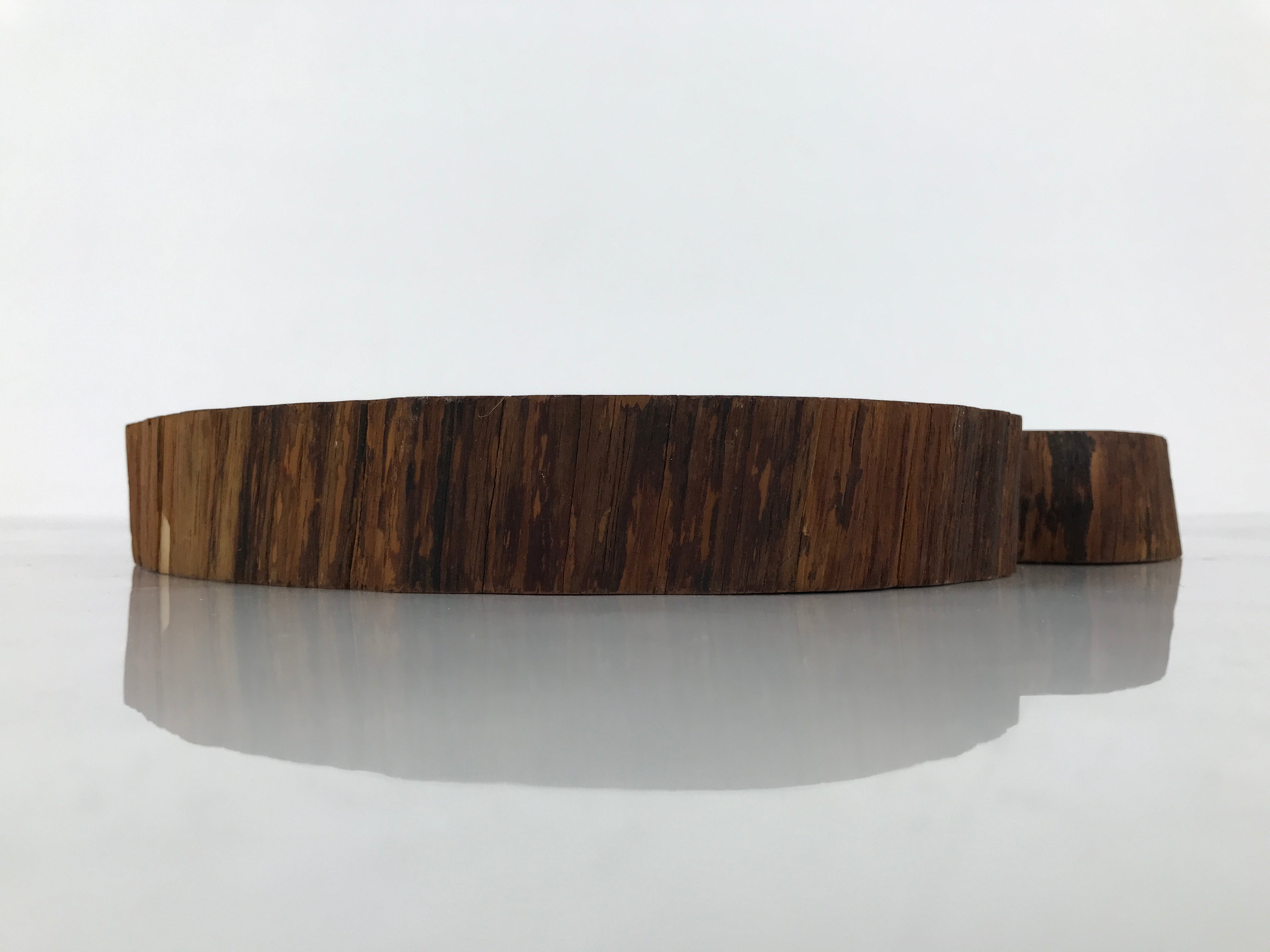 Japanese Wooden Flower Vase Stand Vtg Unique Kadai Board Ikebana Bonsai WT598