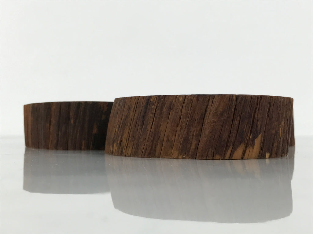 Japanese Wooden Flower Vase Stand Vtg Unique Kadai Board Ikebana Bonsai WT598