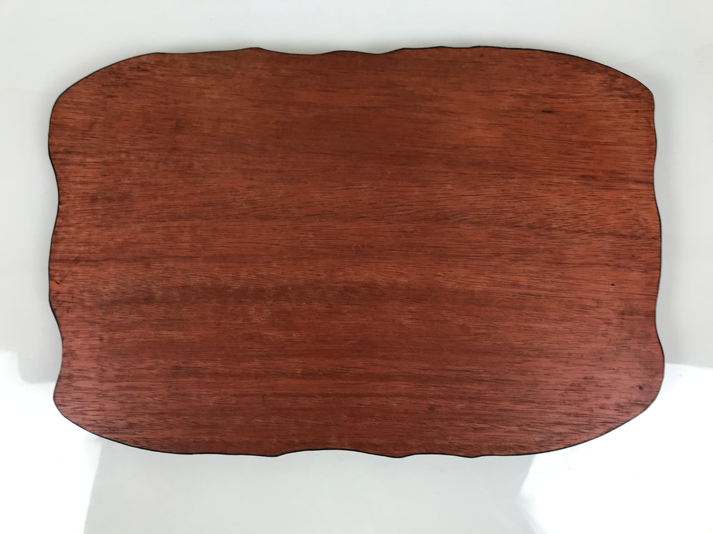 Japanese Wooden Flower Vase Stand Vtg Unique Kadai Board Ikebana Bonsai WT601