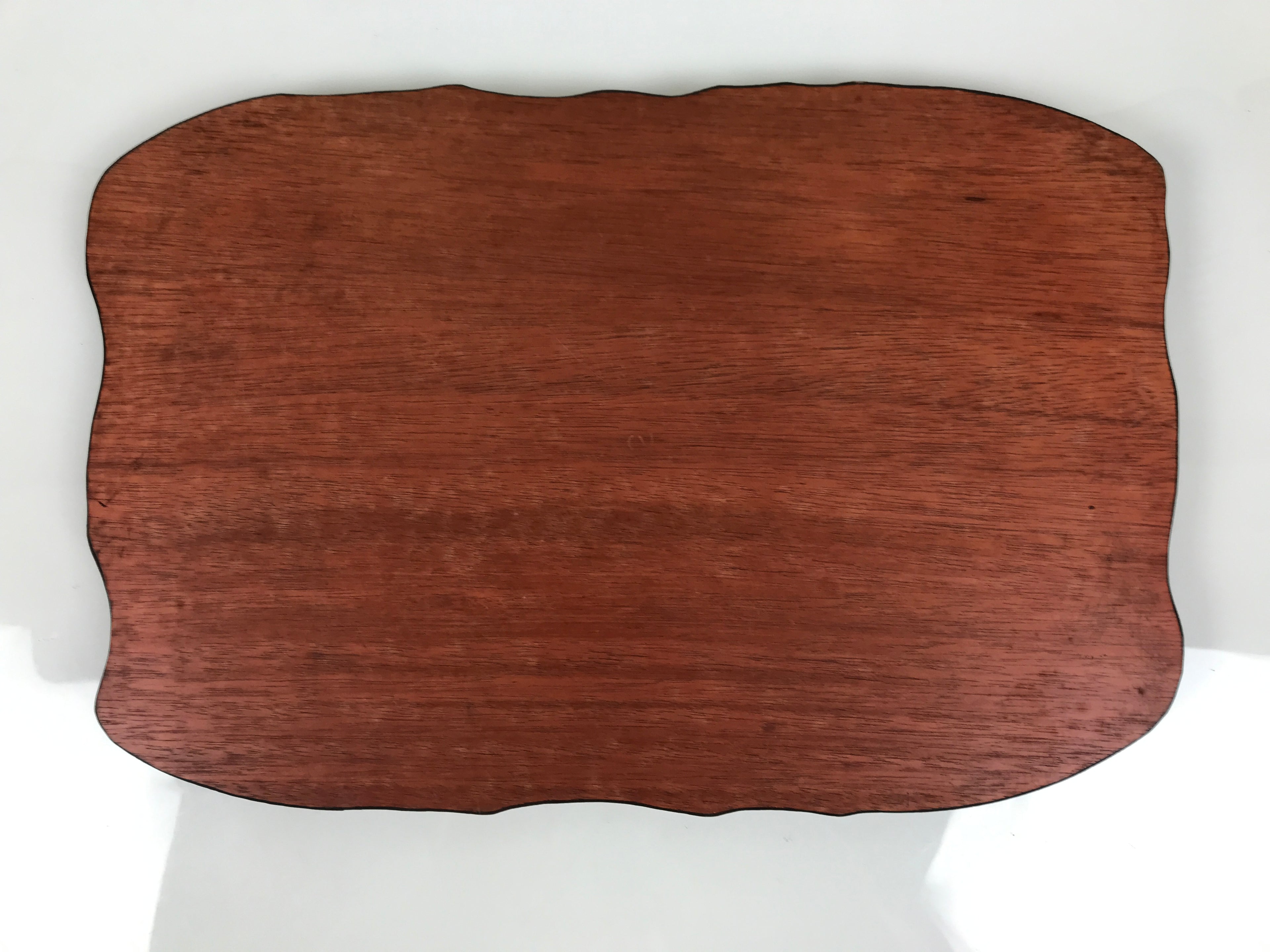 Japanese Wooden Flower Vase Stand Vtg Unique Kadai Board Ikebana Bonsai WT601