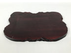 Japanese Wooden Flower Vase Stand Vtg Unique Kadai Board Ikebana Bonsai WT602