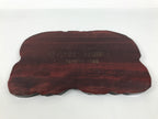 Japanese Wooden Flower Vase Stand Vtg Unique Kadai Board Ikebana Bonsai WT602