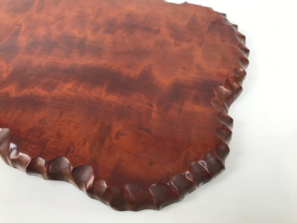 Japanese Wooden Flower Vase Stand Vtg Unique Kadai Board Ikebana Bonsai WT604