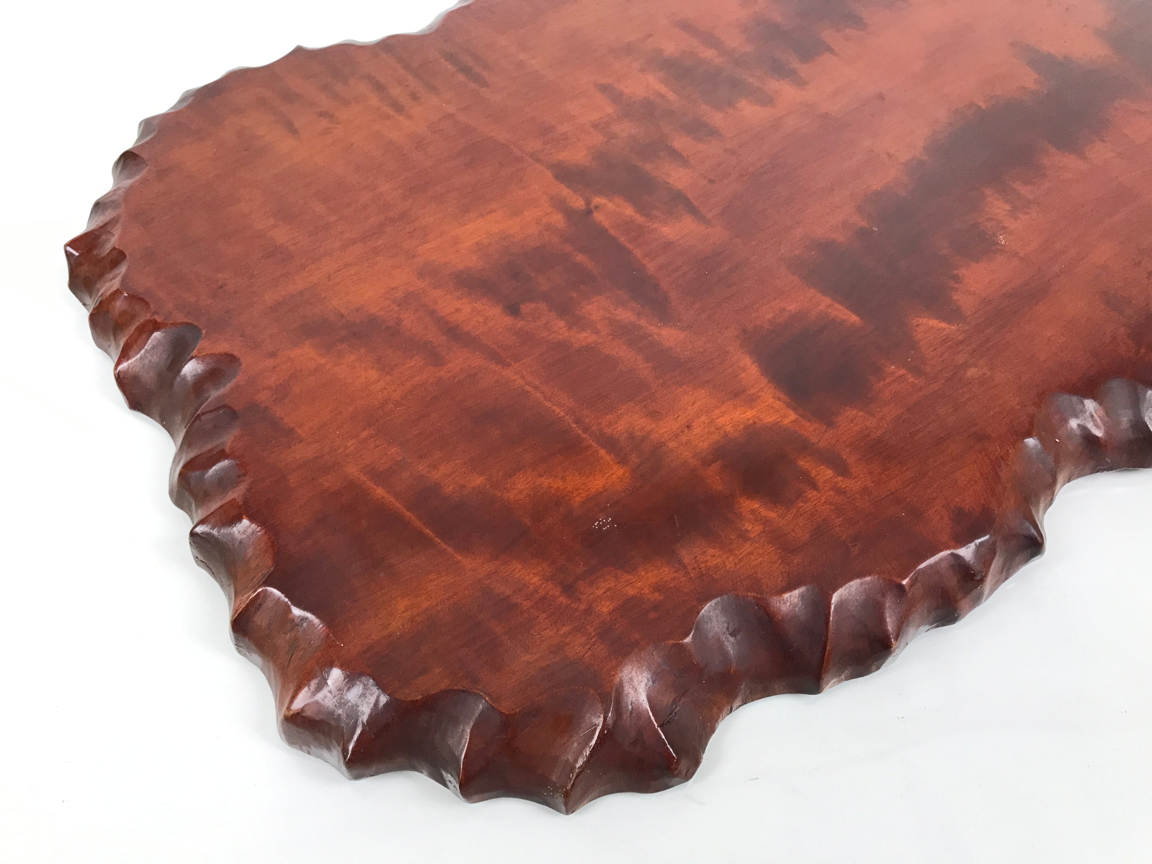 Japanese Wooden Flower Vase Stand Vtg Unique Kadai Board Ikebana Bonsai WT604