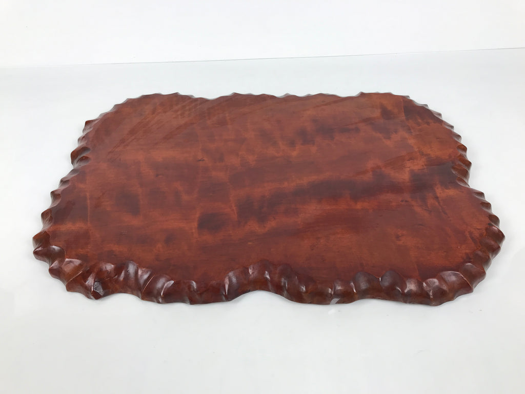 Japanese Wooden Flower Vase Stand Vtg Unique Kadai Board Ikebana Bonsai WT604