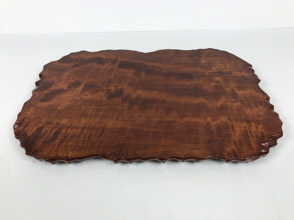 Japanese Wooden Flower Vase Stand Vtg Unique Kadai Board Ikebana Bonsai WT604