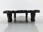 Japanese Wooden Flower Vase Stand Vtg Unique Kadai Board Ikebana Bonsai WT605