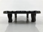 Japanese Wooden Flower Vase Stand Vtg Unique Kadai Board Ikebana Bonsai WT605