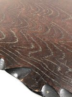 Japanese Wooden Flower Vase Stand Vtg Unique Kadai Board Ikebana Bonsai WT605