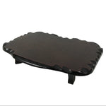 Japanese Wooden Flower Vase Stand Vtg Unique Kadai Board Ikebana Bonsai WT605