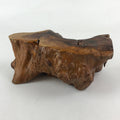 Japanese Wooden Flower Vase Stand Vtg Unique Kadai Ikebana Bonsai Brown WT448