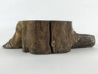 Japanese Wooden Flower Vase Stand Vtg Unique Stump Kadai Ikebana Bonsai WT449