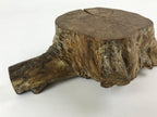 Japanese Wooden Flower Vase Stand Vtg Unique Stump Kadai Ikebana Bonsai WT449