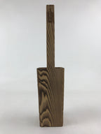 Japanese Wooden Flower Vase Vtg Kabin Ikebana Arrangement Natural Brown FK49