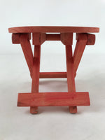 Japanese Wooden Folding Table Flower Vase Stand Vtg Doll Furniture Pink JK651