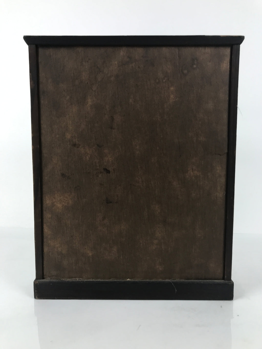 Japanese Wooden Frame Glass Display Case Vtg Hina Doll Figurine Statue ID658