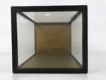 Japanese Wooden Frame Glass Display Case Vtg Hina Doll Figurine Statue ID658