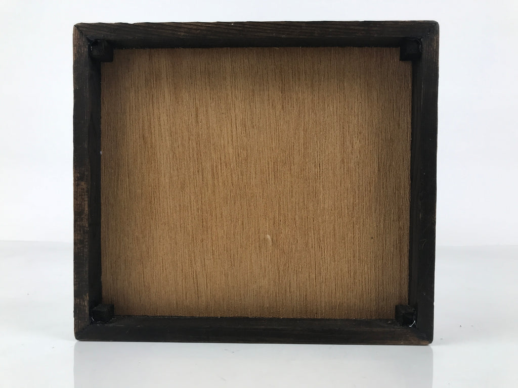 Japanese Wooden Frame Glass Display Case Vtg Hina Doll Figurine Statue ID658