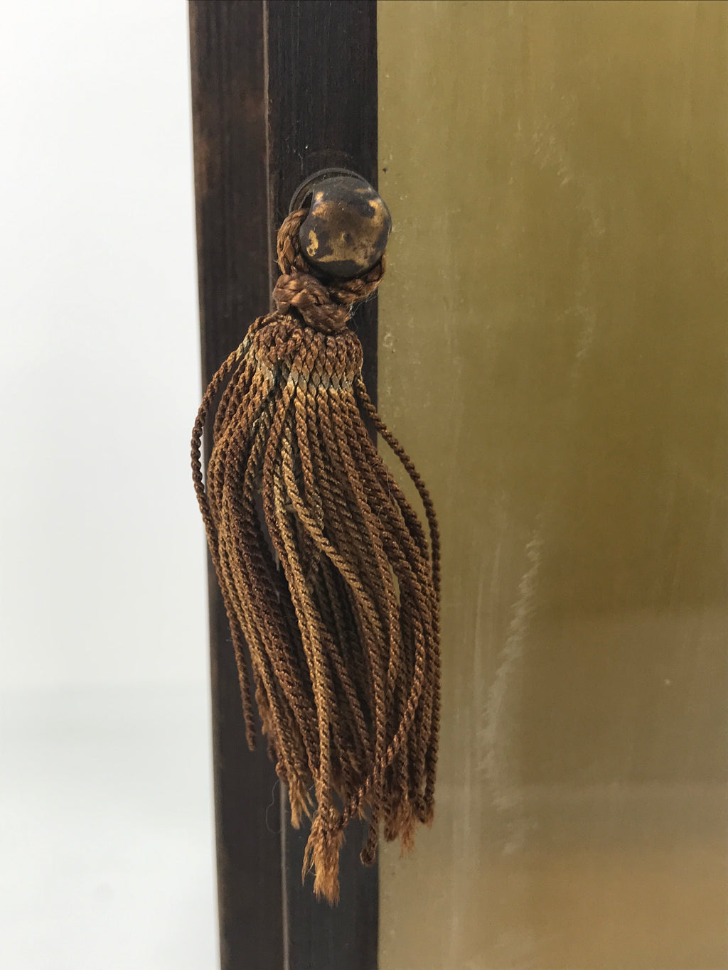 Japanese Wooden Frame Glass Display Case Vtg Hina Doll Figurine Statue ID658