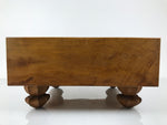 Japanese Wooden Go Board Vtg Igo Game Table Goban Leg Heso 19X19 Grid GB105