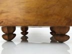 Japanese Wooden Go Board Vtg Igo Game Table Goban Leg Heso 19X19 Grid GB105