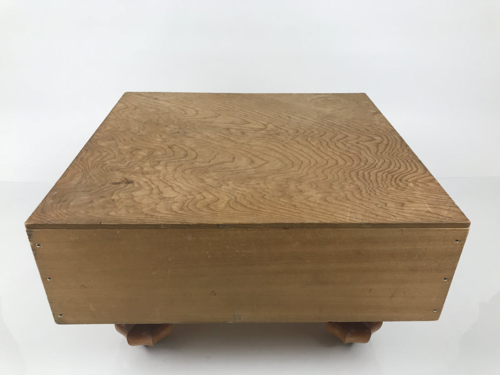 Japanese Wooden Go Board Vtg Igo Game Table Goban Leg Heso 19X19 Grid GB106