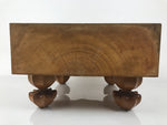 Japanese Wooden Go Board Vtg Igo Game Table Goban Leg Heso 19X19 Grid GB106