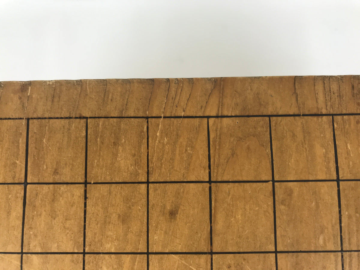 Japanese Wooden Go Board Vtg Igo Game Table Goban Leg Heso 19X19 Grid GB106