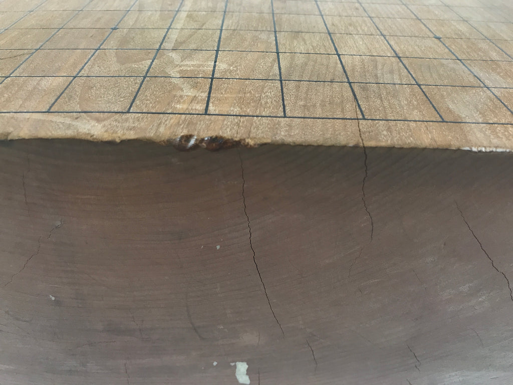 Japanese Wooden Go Board Vtg Igo Game Table Goban Leg Heso 19X19 Grid GB107