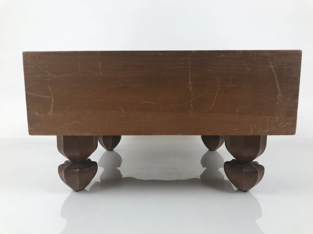 Japanese Wooden Go Board Vtg Igo Game Table Goban Leg Heso 19X19 Grid GB107