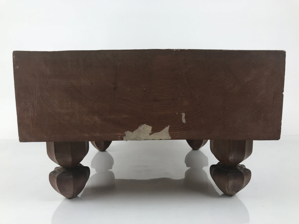 Japanese Wooden Go Board Vtg Igo Game Table Goban Leg Heso 19X19 Grid GB107
