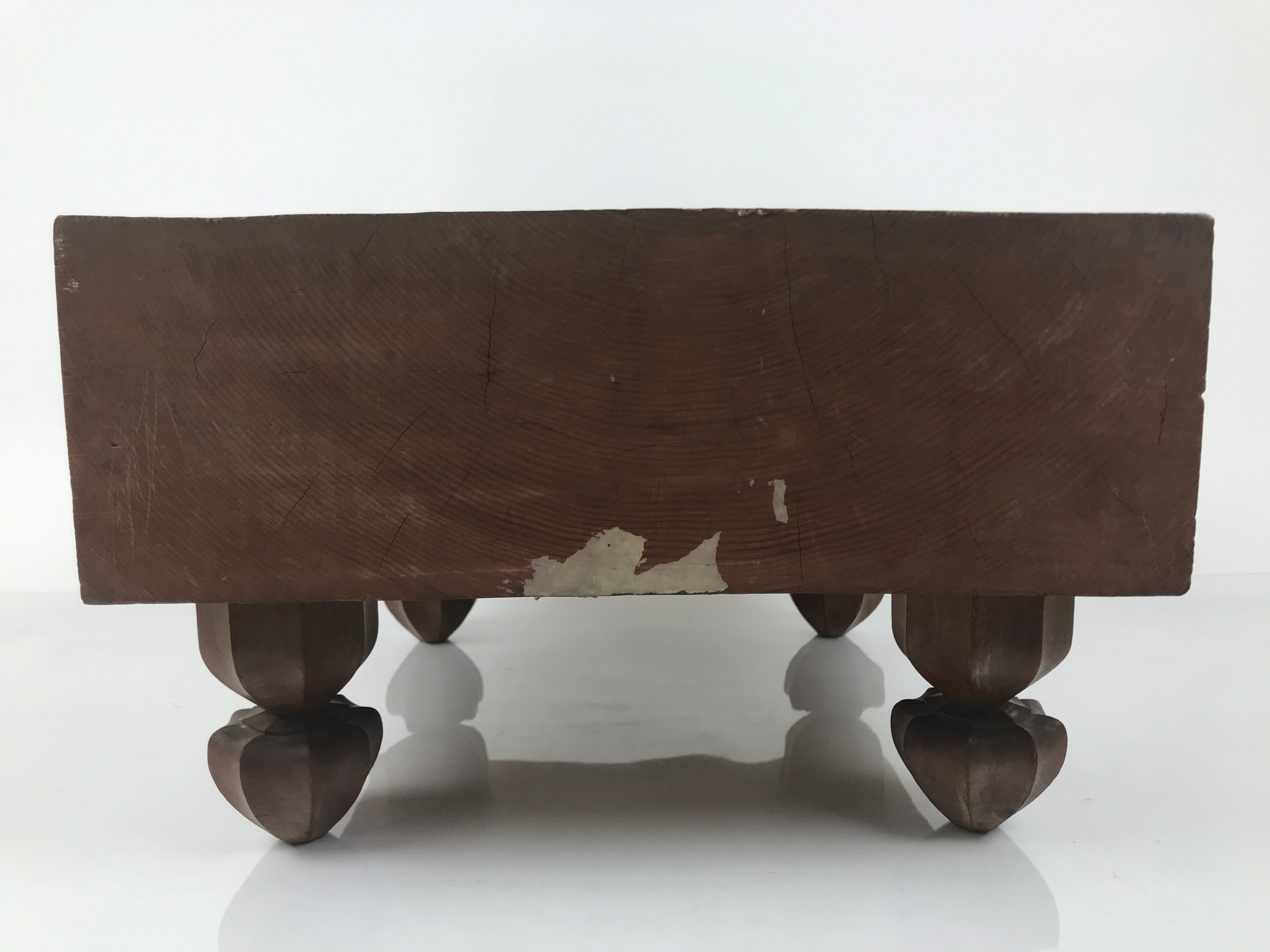 Japanese Wooden Go Board Vtg Igo Game Table Goban Leg Heso 19X19 Grid GB107