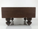 Japanese Wooden Go Board Vtg Igo Game Table Goban Leg Heso 19X19 Grid GB107