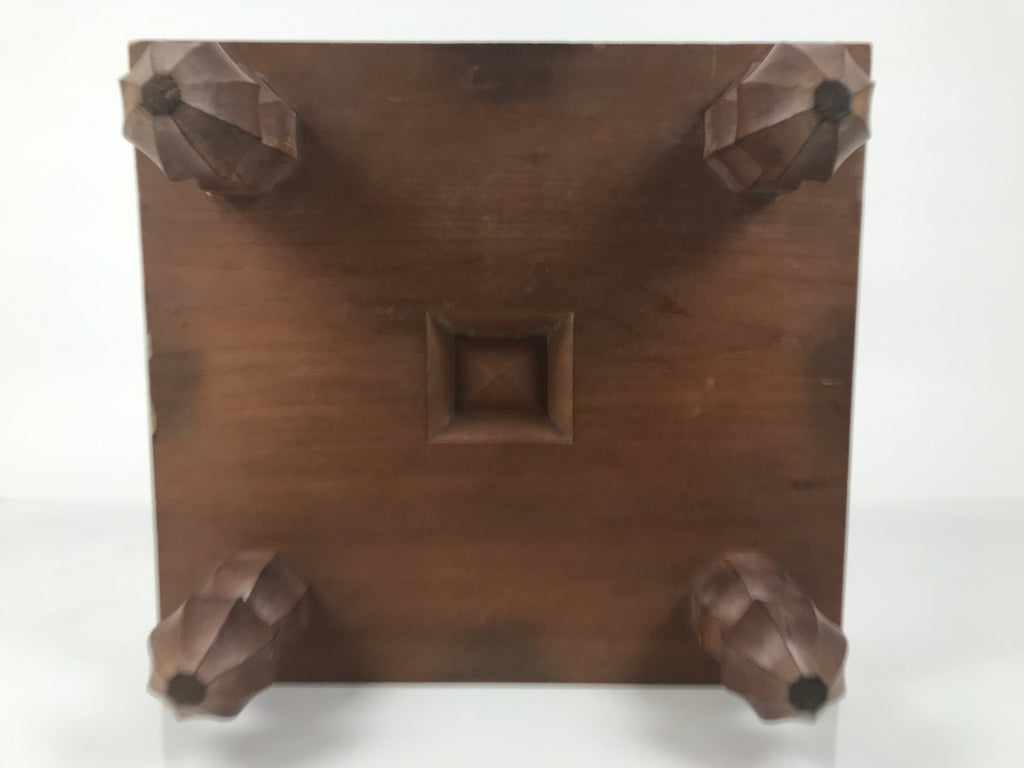 Japanese Wooden Go Board Vtg Igo Game Table Goban Leg Heso 19X19 Grid GB107