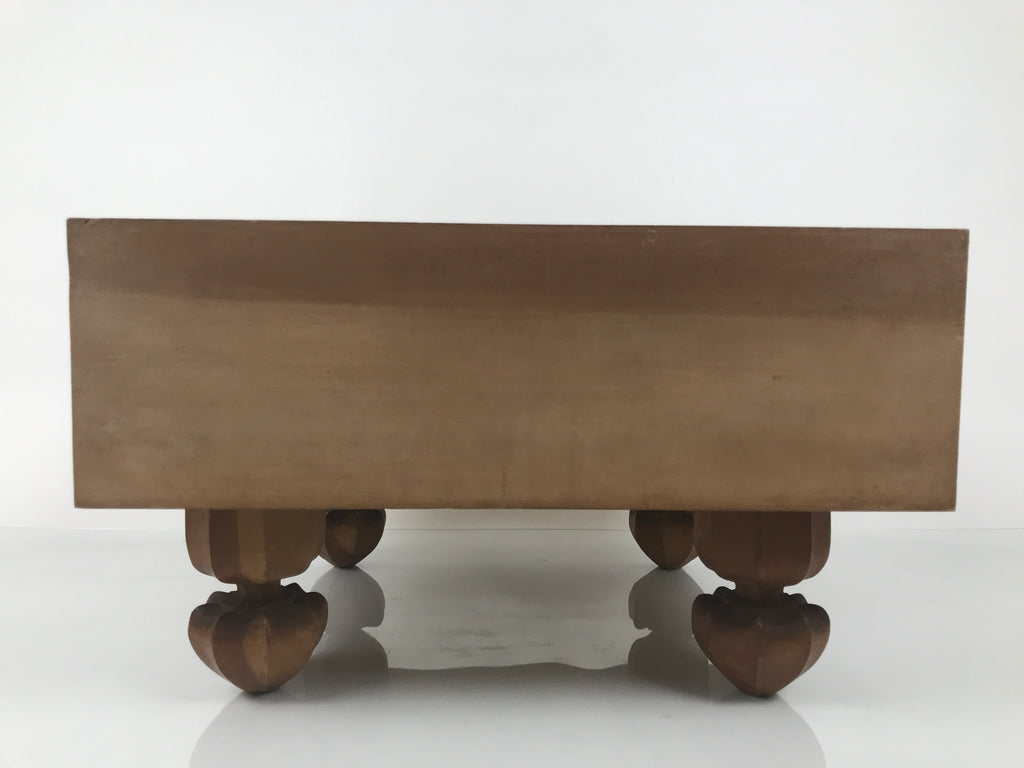 Japanese Wooden Go Board Vtg Igo Game Table Goban Leg Heso 19X19 Grid GB108