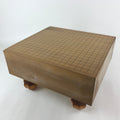 Japanese Wooden Go Board Vtg Igo Game Table Goban Leg Heso 19X19 Grid GB84