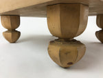 Japanese Wooden Go Board Vtg Igo Game Table Goban Leg Heso 19X19 Grid GB86