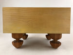 Japanese Wooden Go Board Vtg Igo Game Table Goban Leg Heso 19X19 Grid GB92